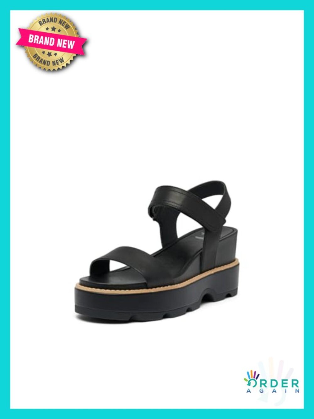 Women's Wedge Sandal, Leather, Y-Strap, Hook & Loop Closure, Platform,